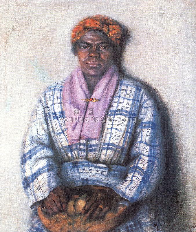 Woman Peeling Apples - 阿基保尔·约翰·莫特利